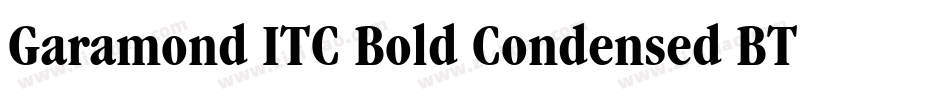 Garamond ITC Bold Condensed BT字体转换
